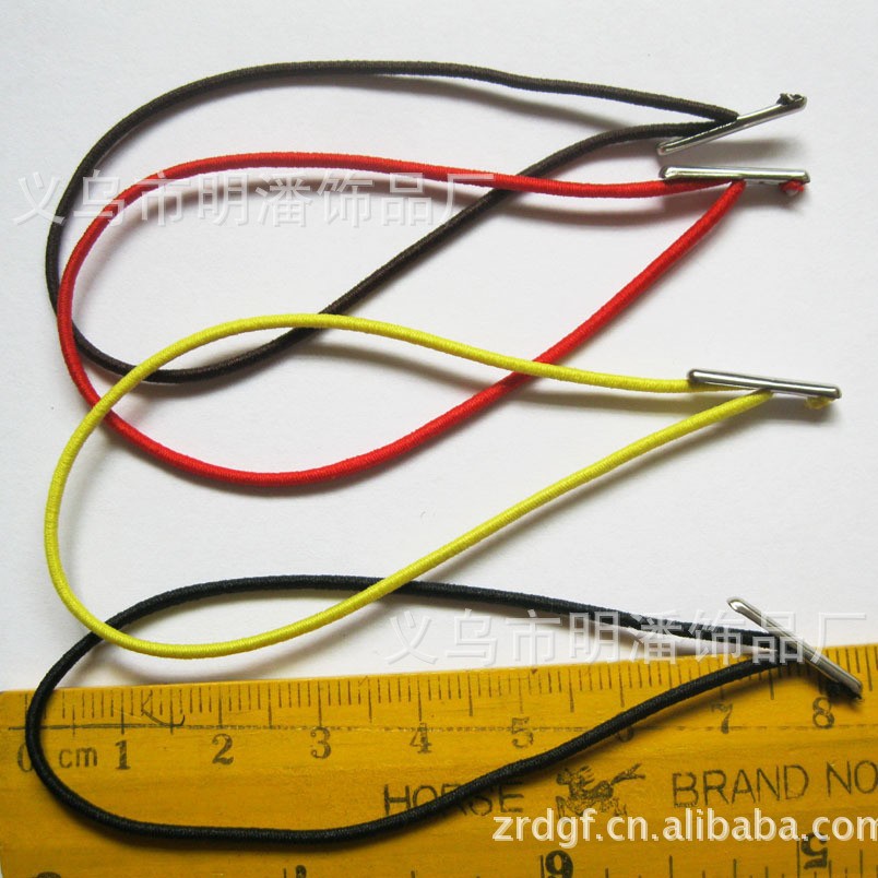 厂家直供弹力绳扣用于果冻酸奶包装松紧挂绳倒刺绳半包头弹性绳扣