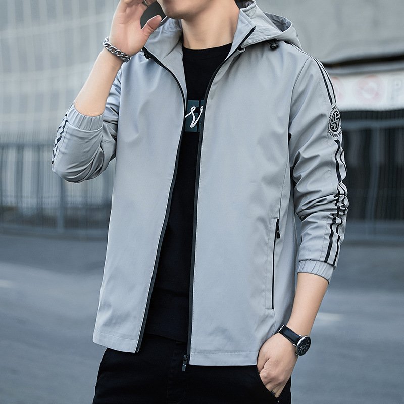 Men's Clothing spring new style workwear jacket men's spring casual autumn hooded jacket_ecoleips.com