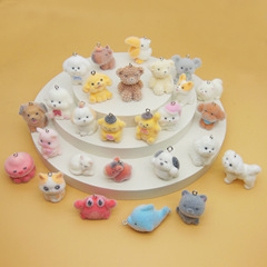 日韓かわいい植毛小動物キーホルダーアクセサリー手作りDIY携帯電話チェーンバッグペンダントプレゼント