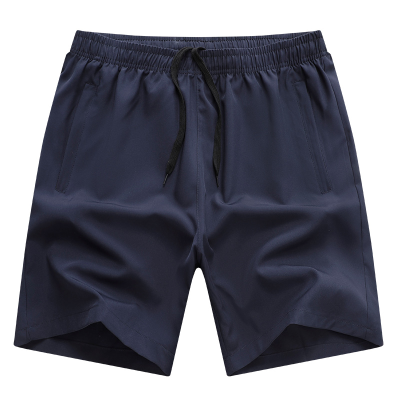 Pantalones cortos informales para hombre, pantalones cortos deportivos para correr de talla grande, pantalones cortos rectos de cinco puntos de secado rápido de seda helada fina de verano