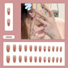 Removable fake nails, nail stickers for nails with bow for manicure, ready-made product, french style