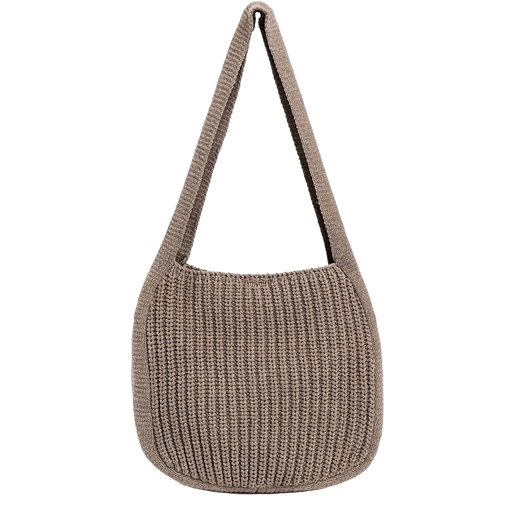 497 estilo Japonés de color sólido de punto bolsa 2022 nuevo otoño y el invierno Especial simple moda elegante todo-fósforo del hombro axilas mujeres