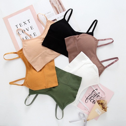 Women's seamless underwear wrapped chest card card beautiful back suspender bottoming inner wear tube top girl sports vest cross-border wholesale
