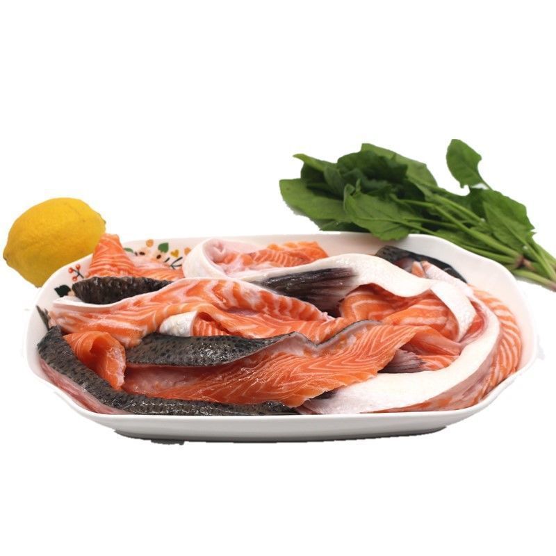 【신선한 연어 다진 고기 1.0kg개】가방에 가시 없음