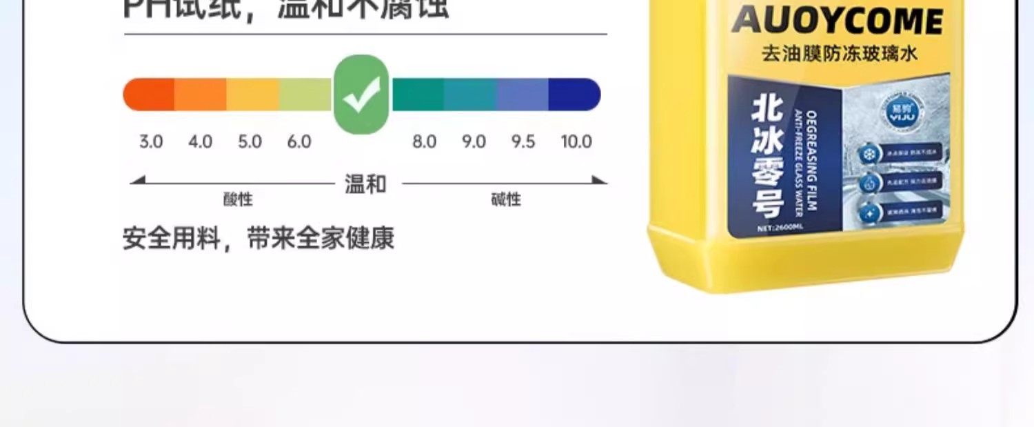 Oil Film Removal Glass Water Wiper Water for Automobiles to Remove Oil Film Winter Antifreeze Type Universal Icebreaker for All Seasons