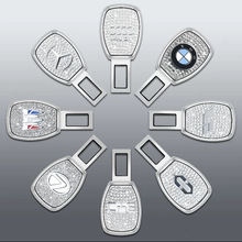 跨境新款带镶钻车载插片延长器带扣多功能子母插片接头内饰扣头