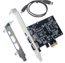PCIE x1轉1394擴展卡 PCI-E轉1394卡4口DV高清視頻采集卡 火線卡
