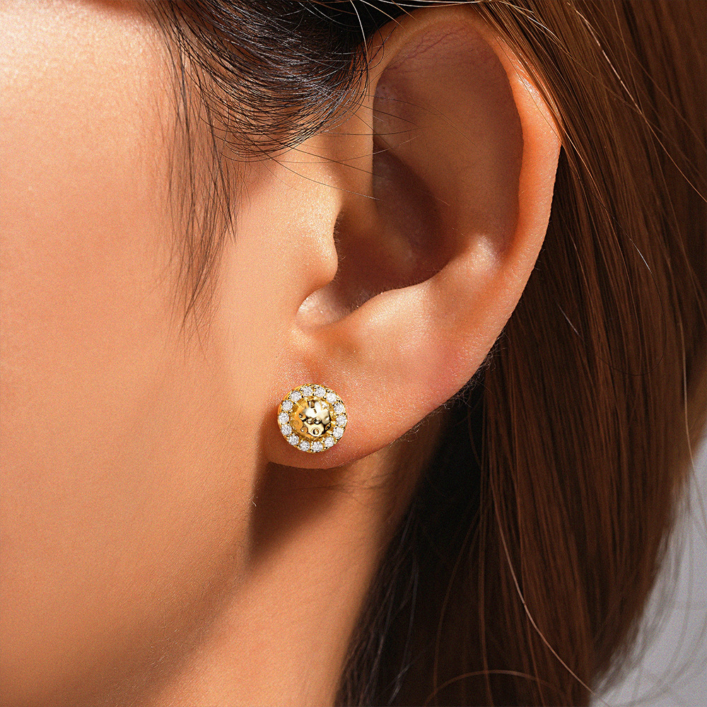 1 Pair Simple Style Geometric Plating Inlay Sterling Silver Zircon Ear Studs display picture 8