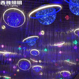圆球星空灯星球吊灯婚礼装饰星球灯酒吧氛围灯LED灯饰星空灯饰