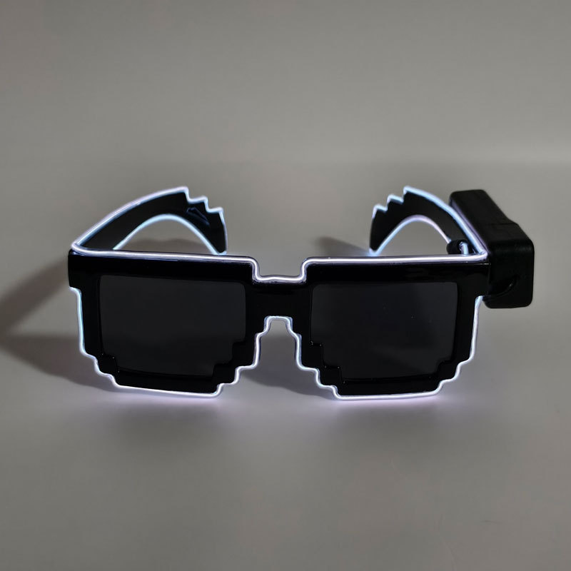 Bar fiesta atmósfera apoyos gafas de sol mosaico LED inalámbrico parpadeo gafas luminosas el gafas bungee