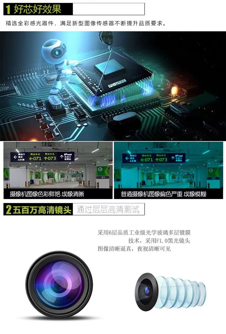 Tianshitong 5MP Hisilicon M50 black light full-color surveillance camera