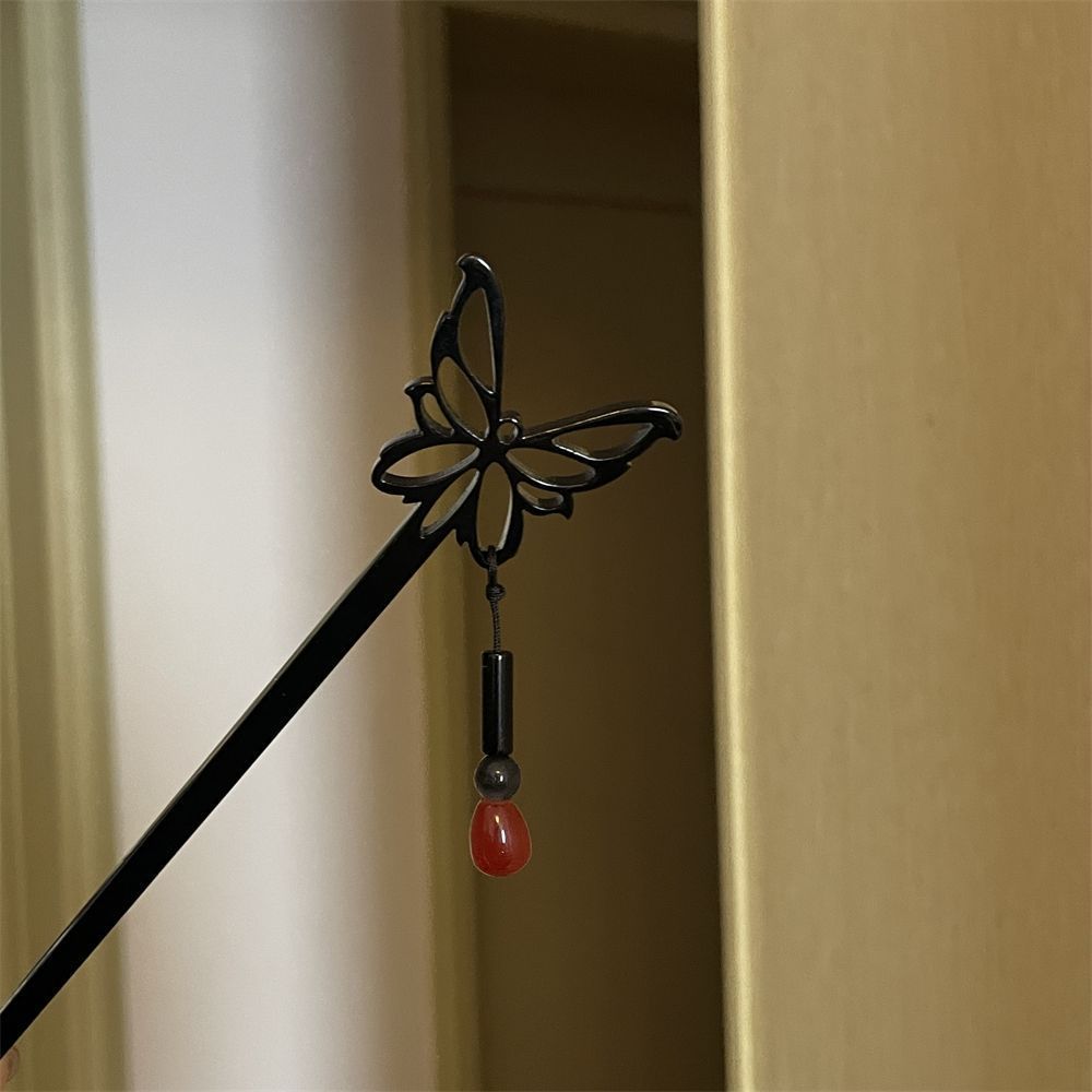Mariposa horquilla nuevo estilo chino frío estilo antiguo borla paso sacudida palillos simple todo partido placa horquilla Internet celebridad accesorios para el cabello para las mujeres