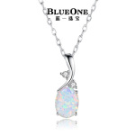 跨境货源椭圆澳宝项链甜美轻奢爆款百搭小众锁骨链饰品女生日礼物