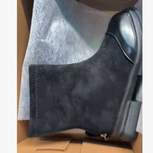 弹力马丁靴女2025秋冬新款短靴时尚百搭复古显瘦小个子粗跟瘦瘦靴