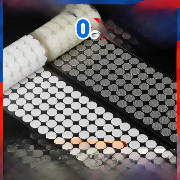 Round Velcro with adhesive back punching Velcro quiet book packaging with adhesive back Dot Velcro manufacturers custom