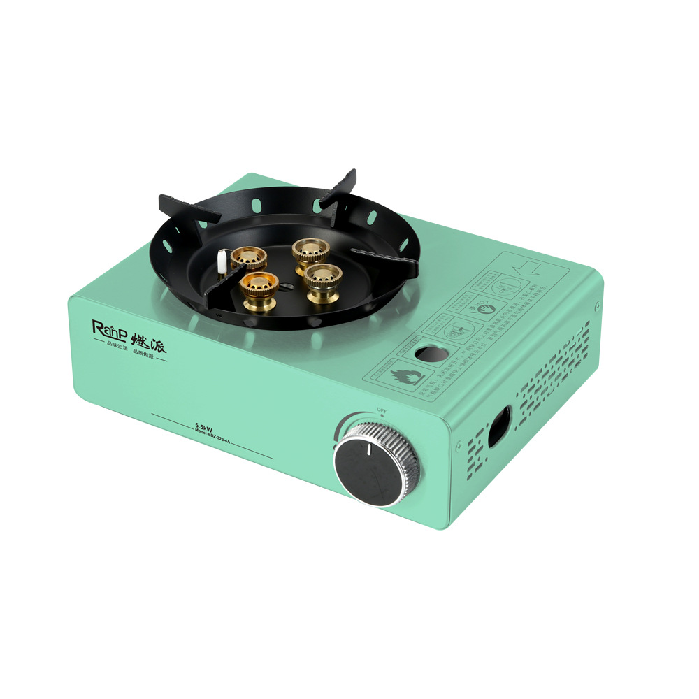 Horno de casette personalizado al aire libre de una pieza de horno de camping de lote inicial, utensilios de cocina, tarjeta de olla caliente portátil, horno de gas magnético