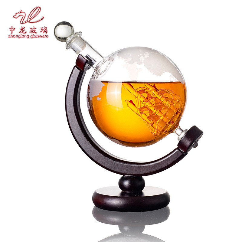 Whisky jarra decoración creativa artesanía botella de vino contenedor borosilicato globo botella de burbuja