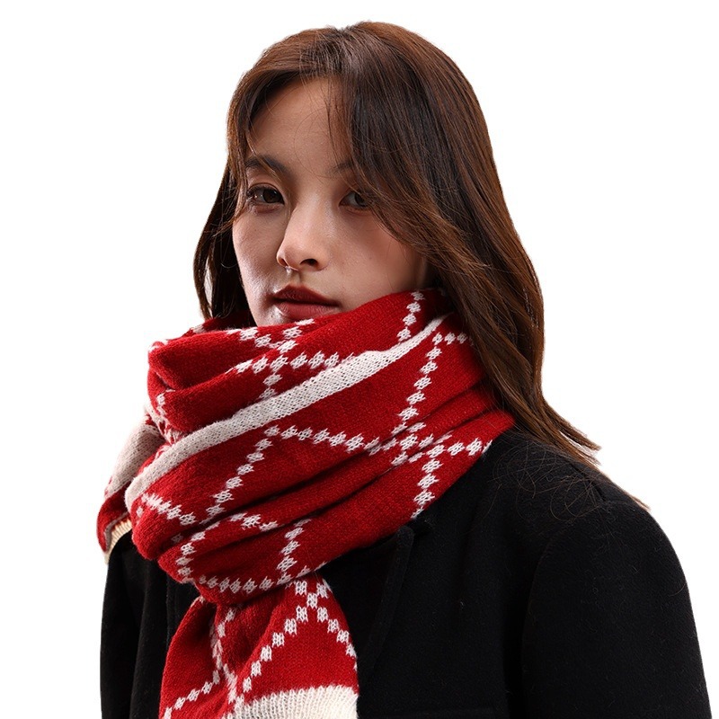 Couple style for women in winter, thickened Korean version, warm and luxurious, men's birthday gift scarf_voghion.com