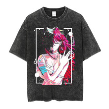 Anime Elfen Lied Fitness streetwear casual wash do old rap m