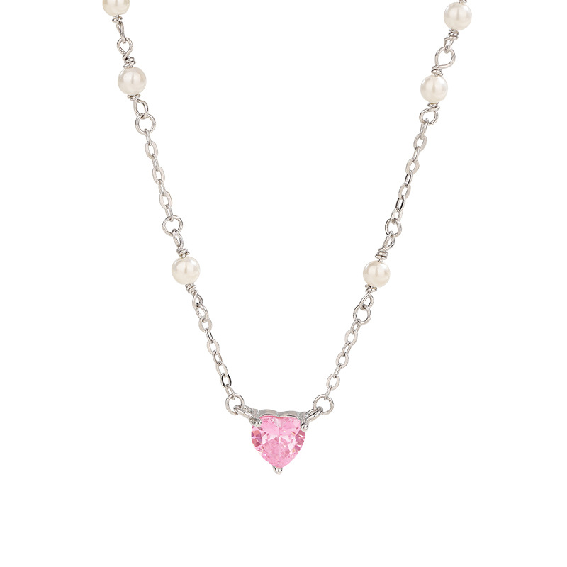 S925 plata esterlina collar de perlas preciosas para las mujeres Luz de lujo nicho diseño 2023 nueva cadena de clavícula suéter Cadena de alto grado