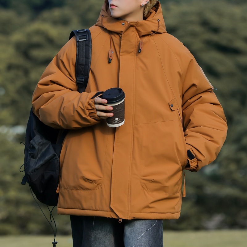 Графеновая куртка Хлопковая куртка для мужчин зимой новый сплошной цвет повседневная куртка ветрозащитная водонепроницаемая хлопчатобумажная куртка