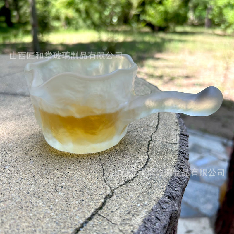 冰凍燒公道杯琉璃功夫茶具玻璃茶杯把手公杯主人杯單杯子茶杯批發