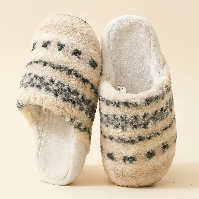 乐家棉拖鞋情侣秋冬季家居韩版棉鞋防滑毛绒拖鞋保暖男女新款厚底
