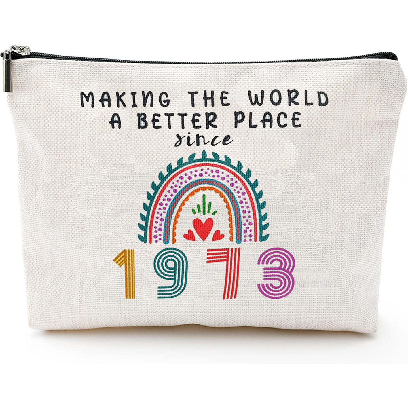 Transfronterizo Amazon explosivo cumpleaños impresión doble cara bolsa de maquillaje bolsa de almacenamiento bolsa de cremallera multifuncional para mujeres