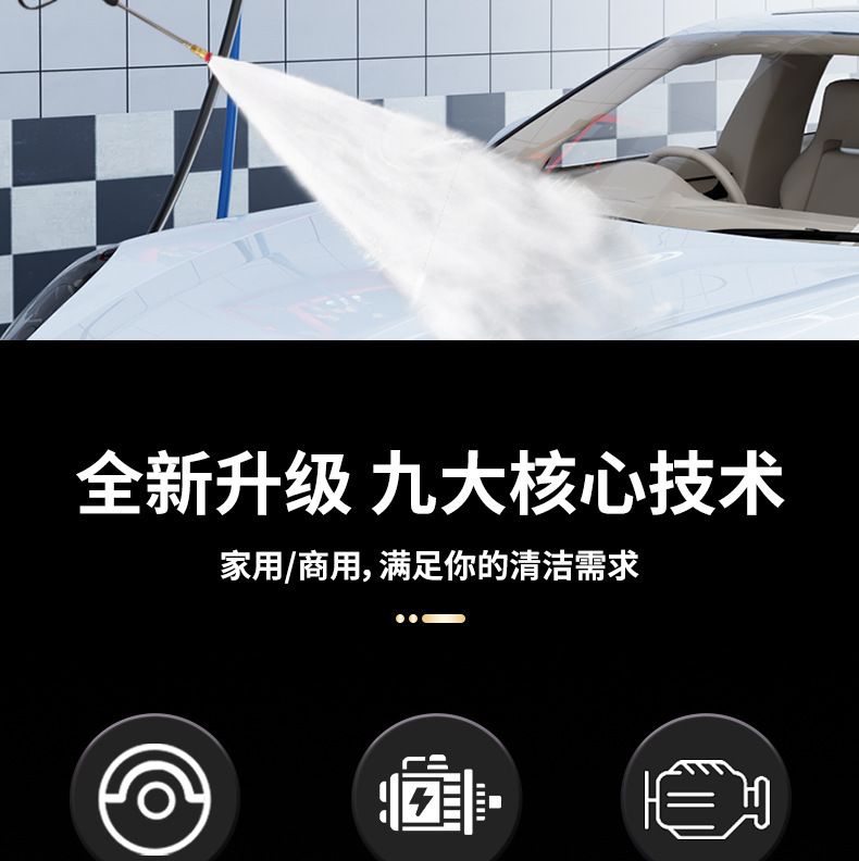 Black Cat 220V Wall-Mounted High-Pressure Car Wash Machine Water Gun 380V Car Wash Shop Commercial Cleaning Machine Commercial Car Wash Machine