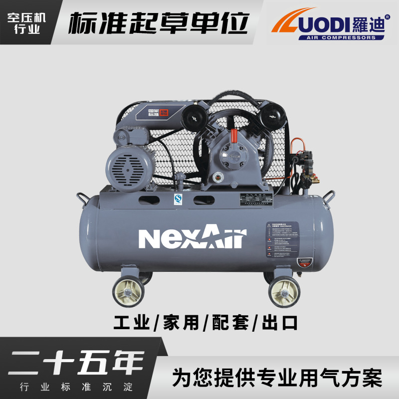 Rodi Piston-Type Air Compressor Industrial-Grade High-Pressure Air Pump Small 220V Belt-Type Air Compressor Tire Repair