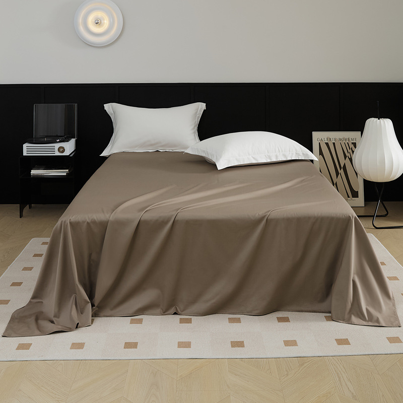 Nueva sábana de algodón de fibra larga 100S de una sola hoja de 1,5 m sábana de algodón agradable para la piel sábana de 1,8 m