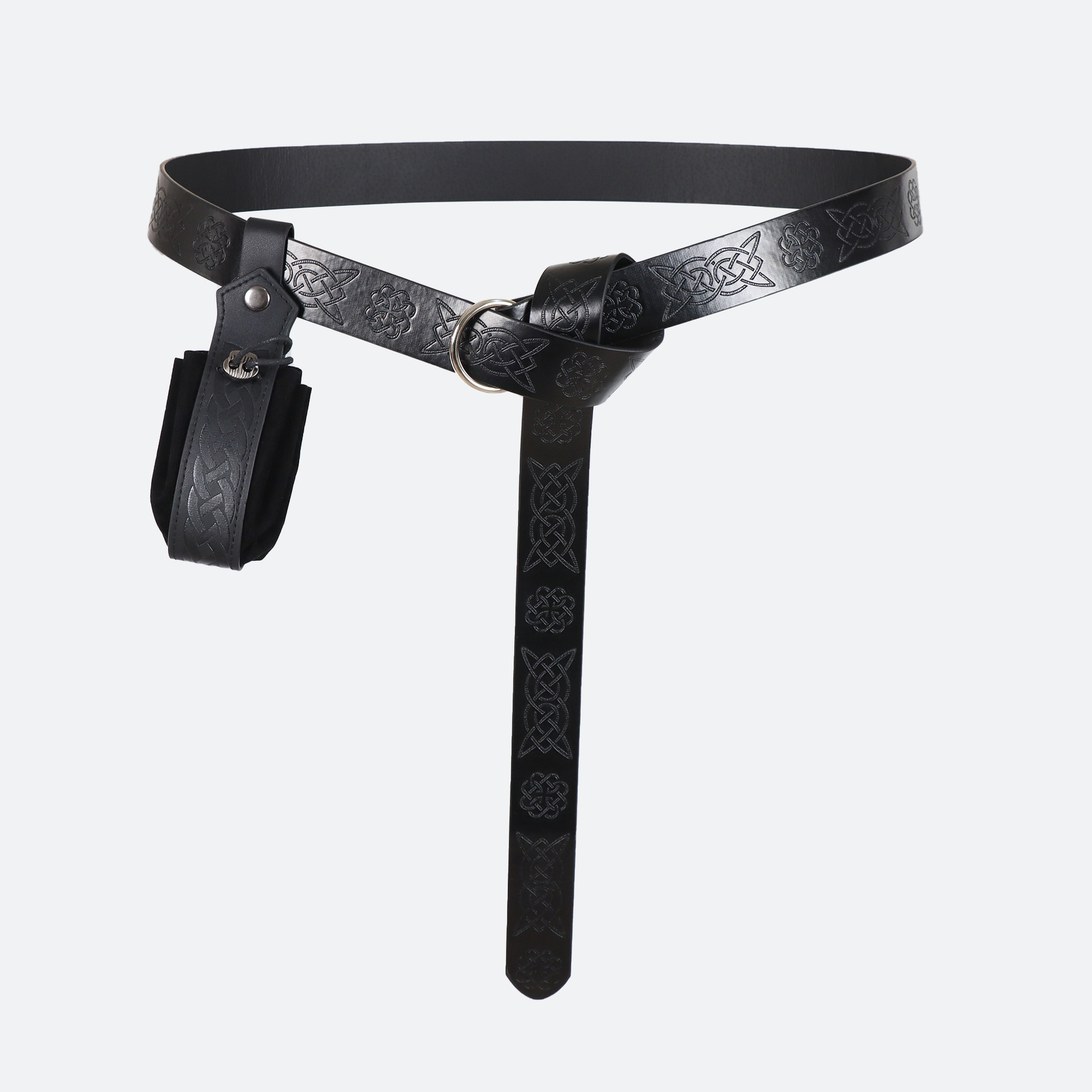 Manga de 2 piezas estampada en negro (bolsa + cinturón)