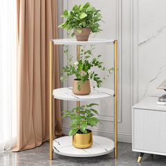 Light Luxury Flower Shelf for Indoor Home Use: Multi-Tiered Floor-Standing Design Ideal for Living Rooms, Balconies, and Decorating with Greenery&mdash;Perfect for Hosting Potted Plants like Spider Plants