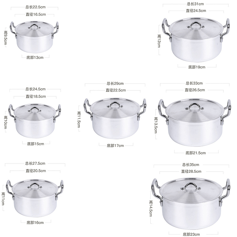 Nuevo moderno simple hogar set de siete piezas set de ollas antiadherente regalo de reunión anual al por mayor caja de regalo