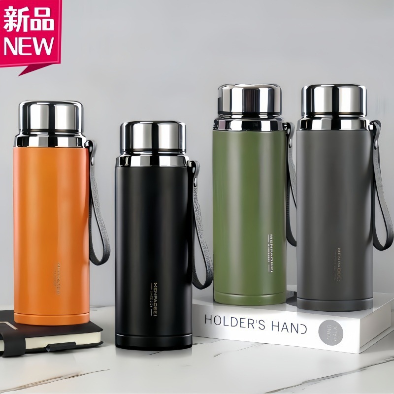 跨境新款不锈钢直身杯大容量户外运动水壶便携保温杯商务办公礼品
