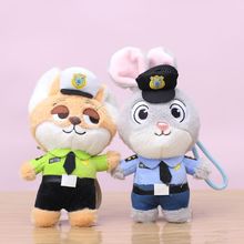 网红警察小兔子交警狐狸挂件可爱毛绒玩具公仔包包挂饰玩偶钥匙扣