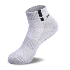 Men's Cotton Short Socks, Fashion Sports Socks, Breathable Solid Color Sports Mesh Male Socks, Mid-Calf Socks for Wholesale from the Manufacturer
