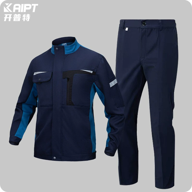 Трансграничная рабочая одежда с длинными рукавами, индивидуальный пошив мужской износостойкой одежды для весны и осени, заводская одежда с цветными блоками, одежда для авторемонта, одежда для сварочных работ, спецодежда для защиты труда.