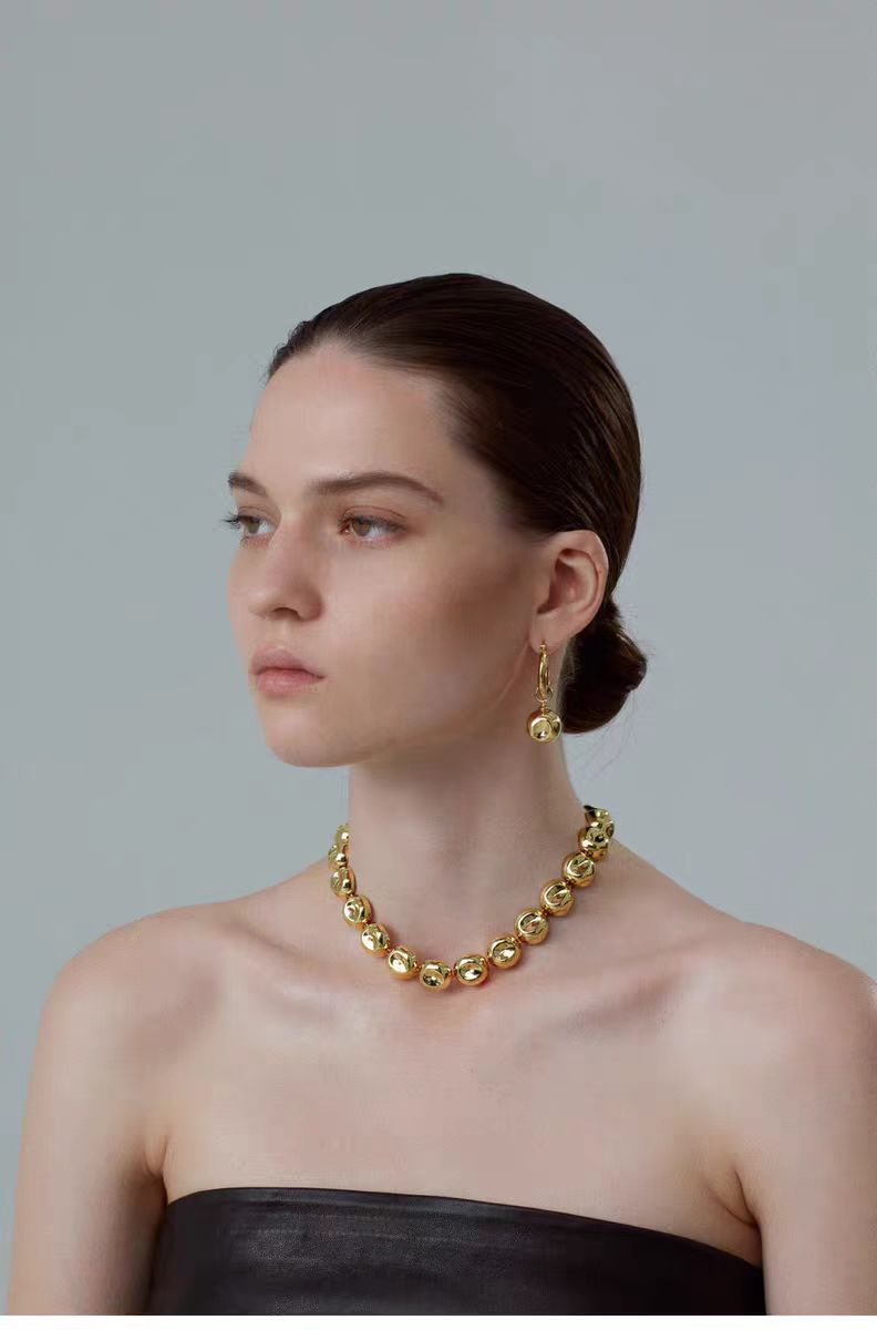 Copper Material Copper Polishing Solid Color Bracelets Earrings Necklace