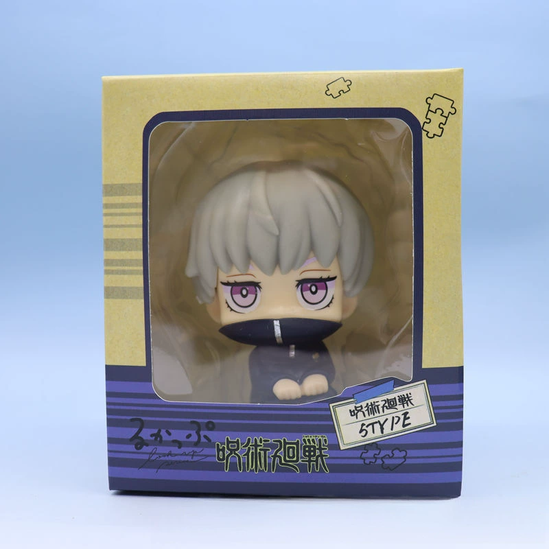 Sitting anime chibi figure, collectible character figures, multiple characters and versions