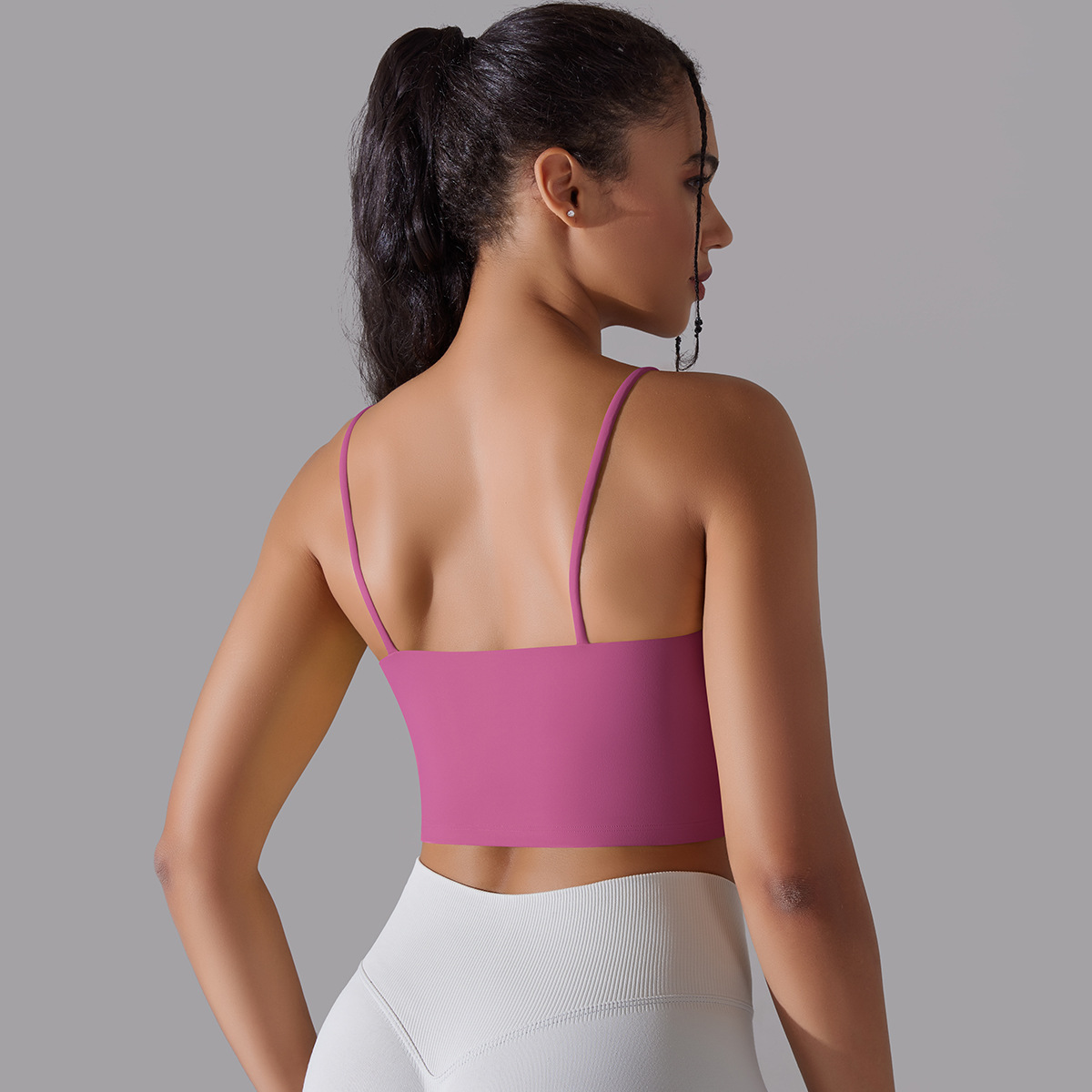 Simple Style Solid Color Nylon Cotton Blend U Neck Active Tops Vest display picture 47