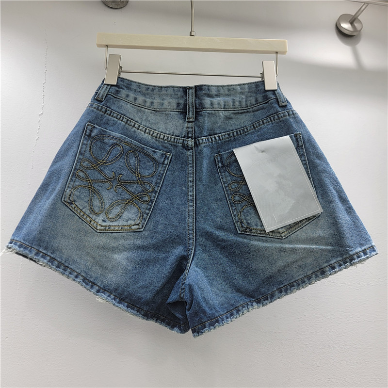 Pantalones Cortos Jeans de Tiro Alto para Mujer Denim