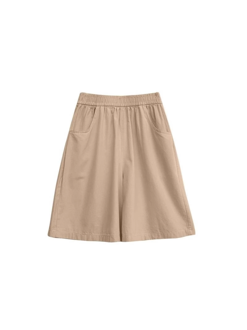 布小九 шорты, тонкие брюки для отдыха, высокая талия, свободный крой, для подростков