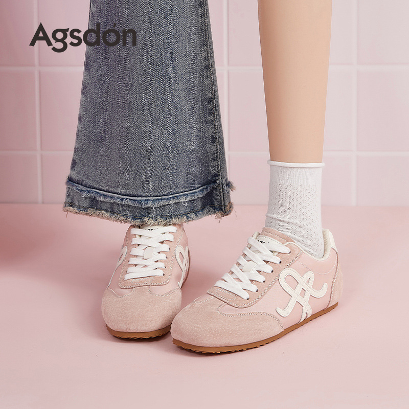 Augu Shi Deng ballet estilo zapatos de entrenamiento de mujer 2025 otoño nuevo estilo de moda dopamina con suela suave zapatos deportivos