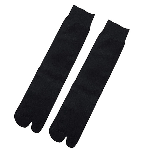 Two-finger socks for women Japanese simple solid color vertical striped toe mid-calf socks for autumn and winter wear black and white clogs flip-flops socks