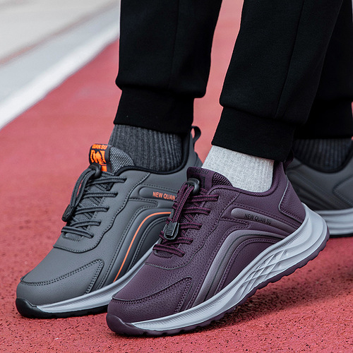 Cross-border elderly shoes for women in autumn and winter non-slip grandma and mother middle-aged and elderly comfortable sports walking soft-soled dad shoes leather surface