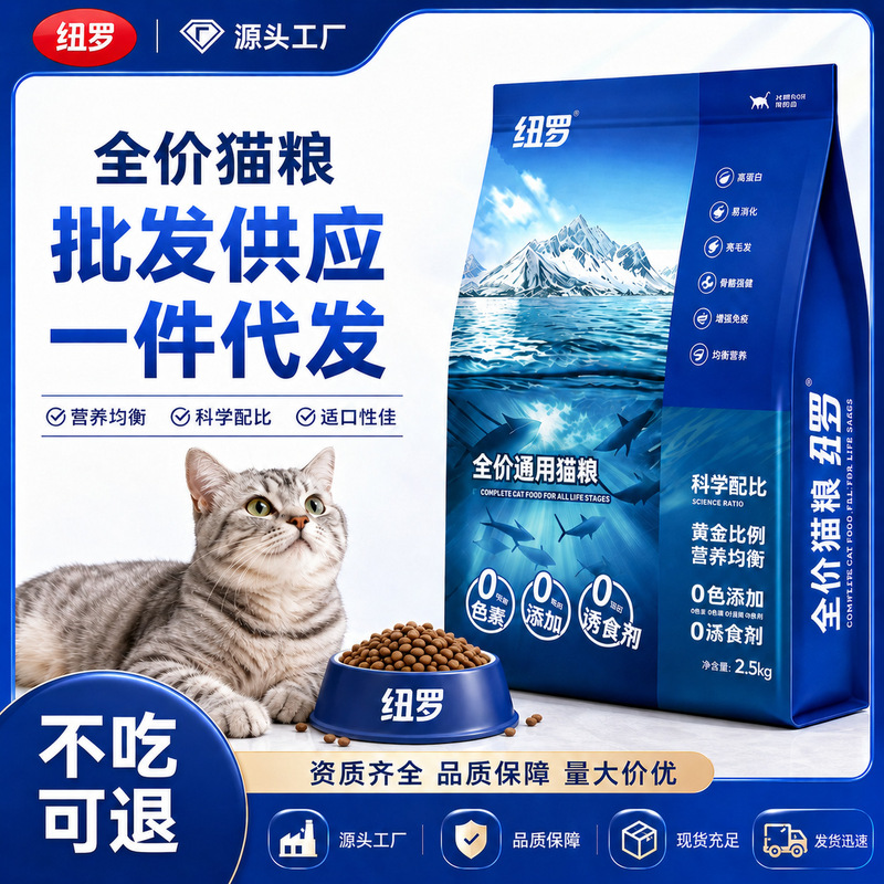 Cat Food, Complete Meal Cat Food, Large Bag, 25kg Pieces, Adult and Kitten Cat Food, Trial Pack, Ragdoll and British Shorthair Cat Food, Exclusive Cat Food for Catteries, 10kg