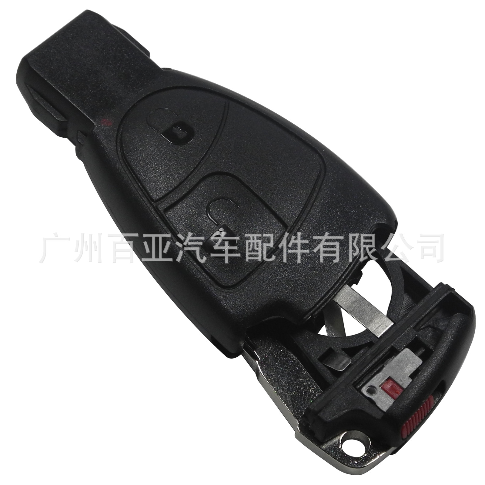 Suitable for Mercedes-Benz 2-key 3-key 4-key black card remote control car key shell with battery holder small key without standard