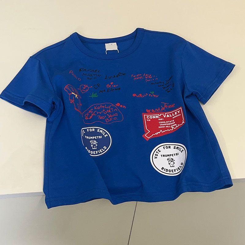 年中クリアランス、男の子と女の子向けの高コストパフォーマンスTシャツ、夏用子供用半袖コットン（返品不可//レビューなし1|undefined