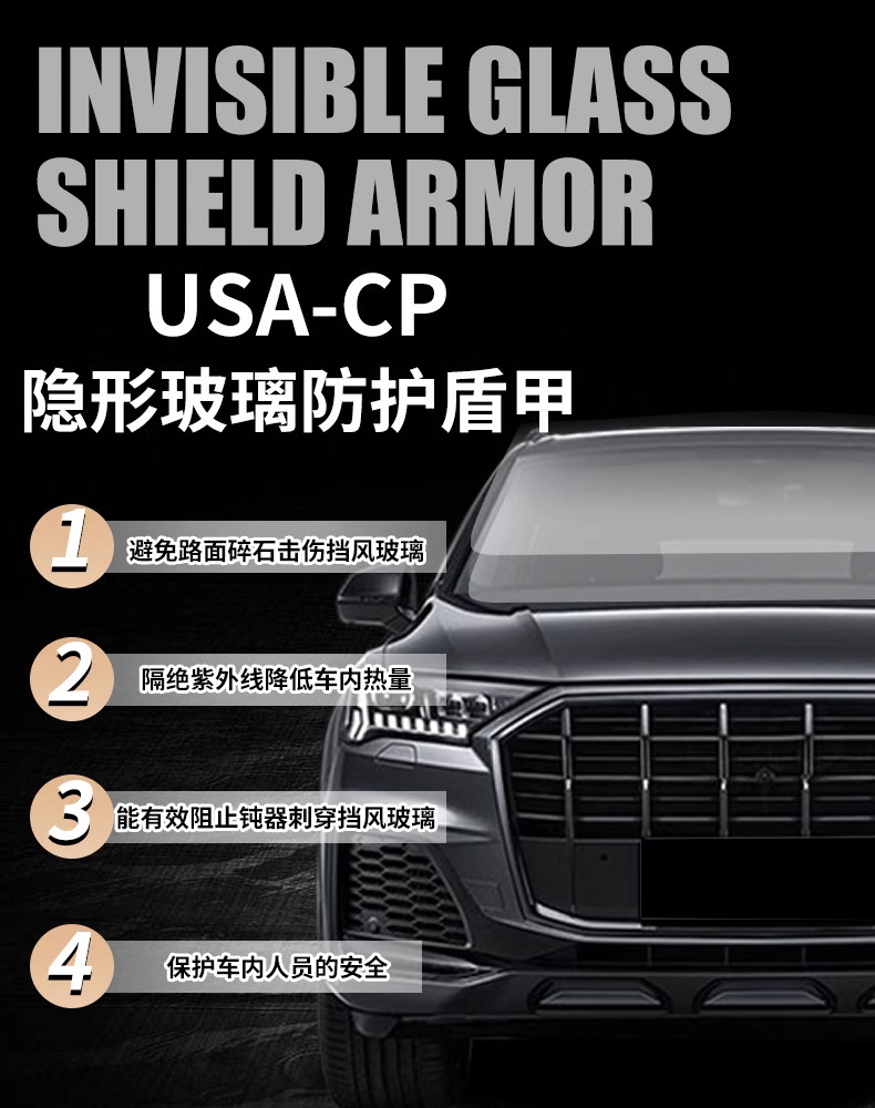 Wholesale Car Front Windshield Protective Film Tpu Transparent Protective Film Explosion-Proof Film Safety Film Epu Glass Protective Film